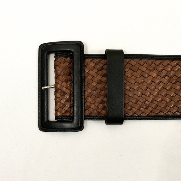 two-tone woven leather belt main image 5